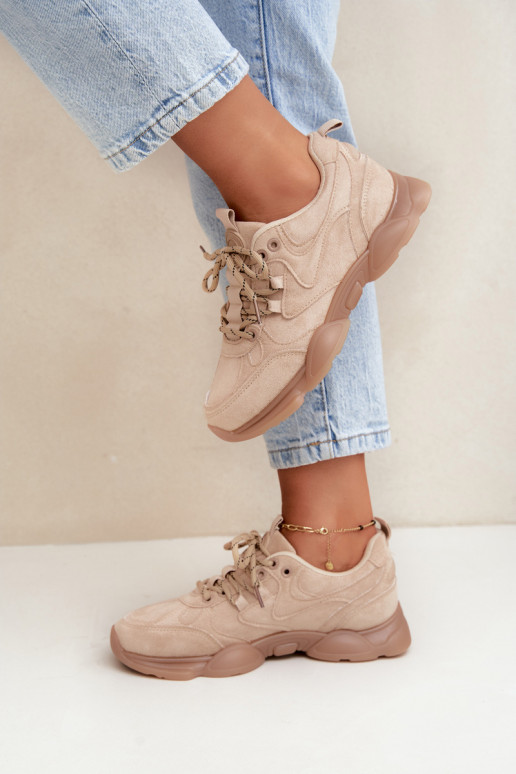 Sneakers da donna in colore sabbia Shaley