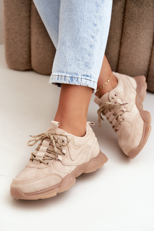 Sneakers da donna in colore sabbia Shaley