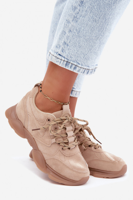 Sneakers da donna in colore sabbia Shaley