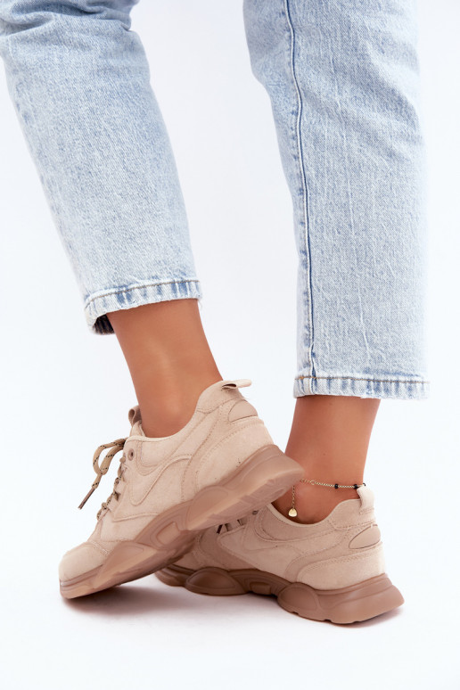 Sneakers da donna in colore sabbia Shaley