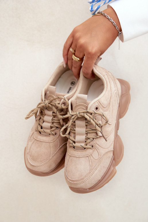 Sneakers da donna in colore sabbia Shaley