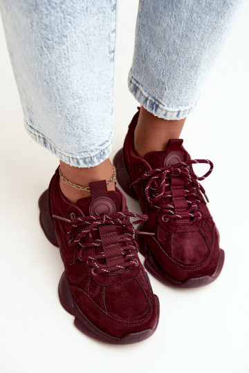 Sneakers da donna in colore bordeaux Shaley 2
