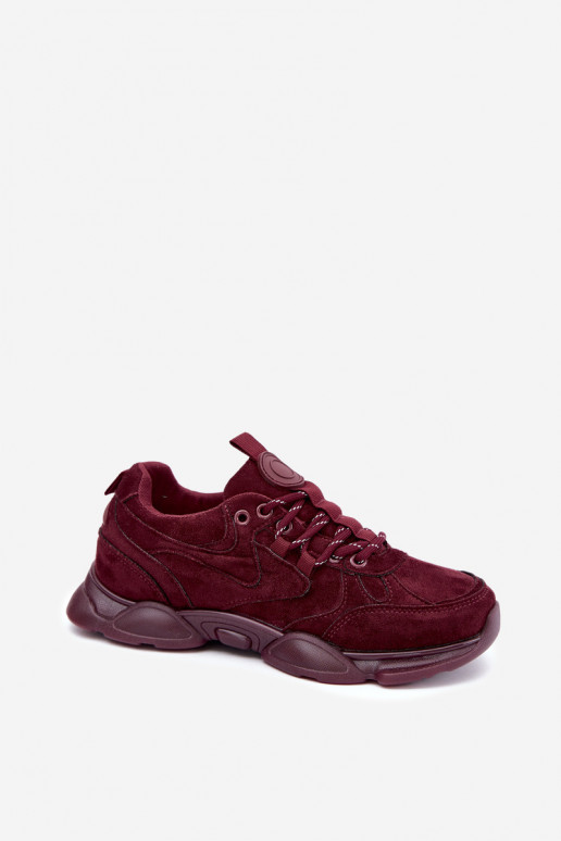 Sneakers da donna in colore bordeaux Shaley