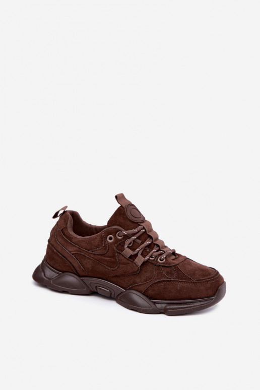 Sneakers da donna in colore cioccolato Shaley