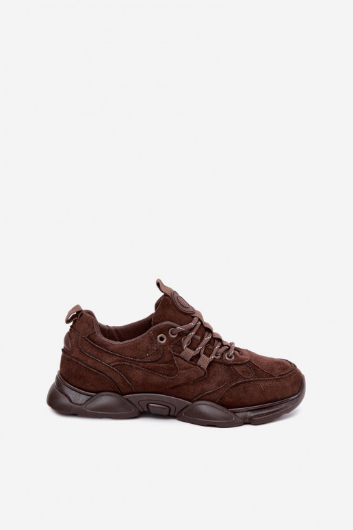 Sneakers da donna in colore cioccolato Shaley