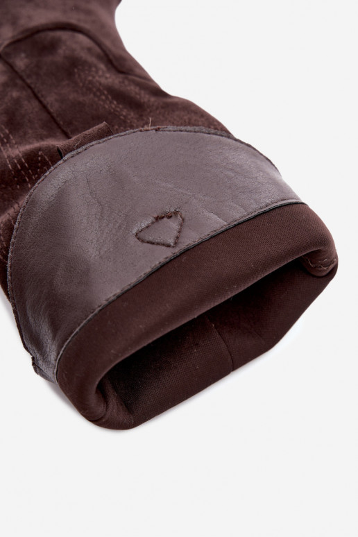 Stivali cowboy al ginocchio con tacco in colore cioccolato Hartley