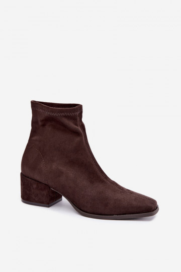 Stivaletti con tacco da donna tipo Klocek in colore cioccolato Rosley 2