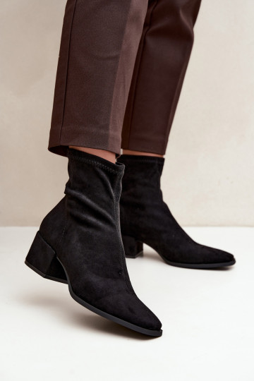 Stivaletti con tacco da donna tipo Klocek in colore nero Rosley 2