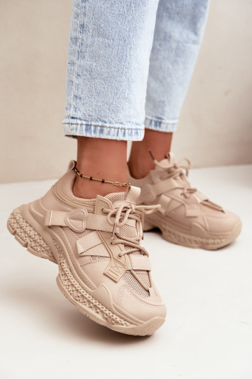 sneakers con strisce in colore sabbia Ellery