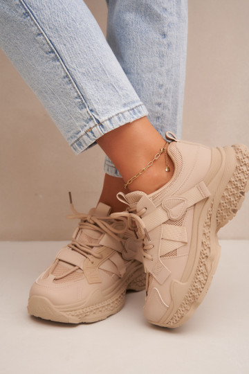 sneakers con strisce in colore sabbia Ellery 2