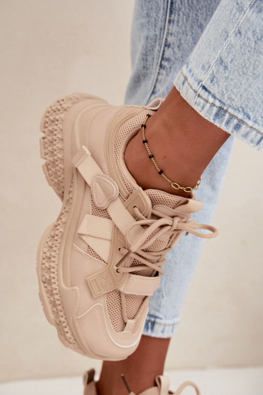 sneakers con strisce in colore sabbia Ellery