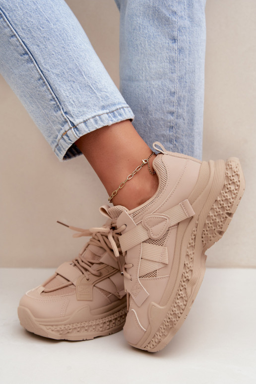 sneakers con strisce in colore sabbia Ellery