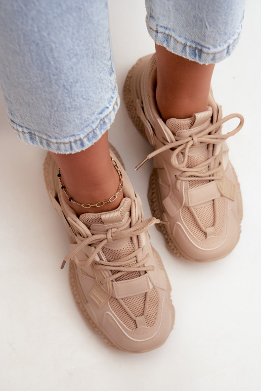 sneakers con strisce in colore sabbia Ellery