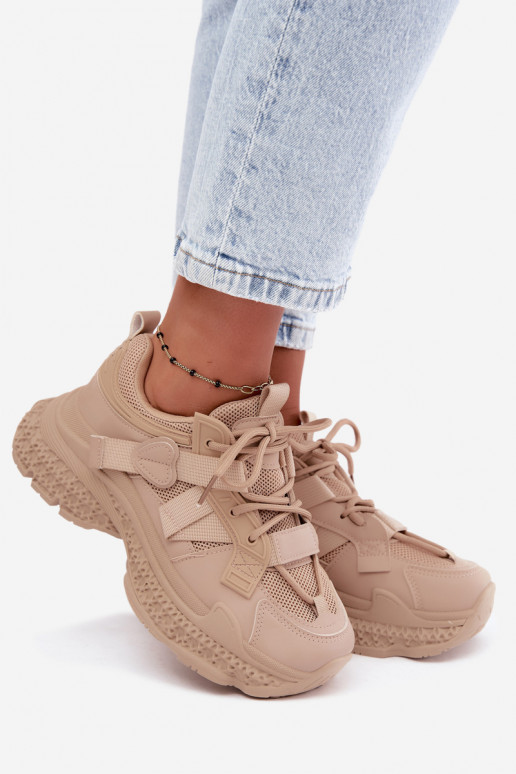 sneakers con strisce in colore sabbia Ellery