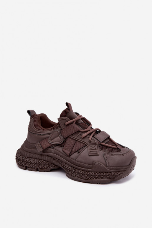 sneakers con strisce in colore cioccolato Ellery