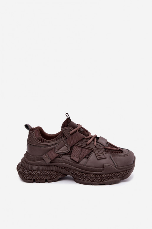sneakers con strisce in colore cioccolato Ellery