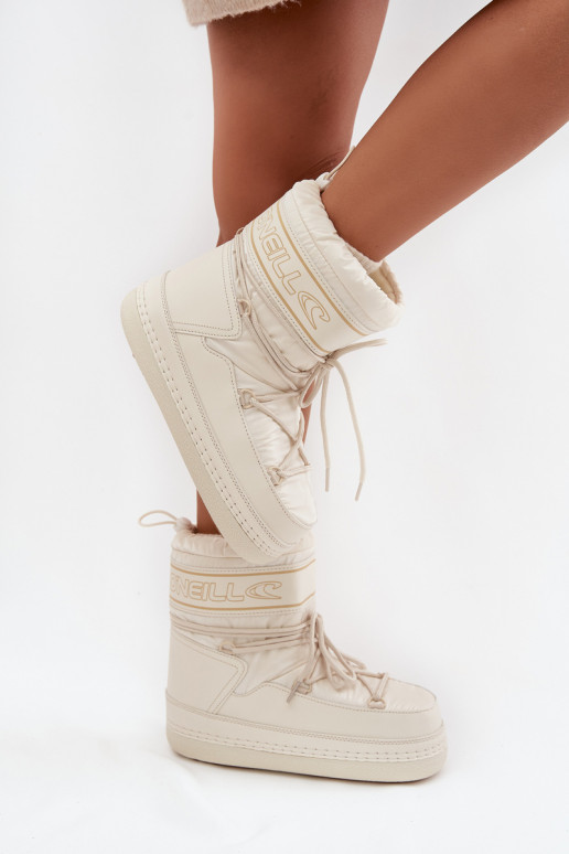 stivali da neve da donna con dettagli eleganti O'NEILL LISA INOMEN HIGH 90253012.99Z in bianco