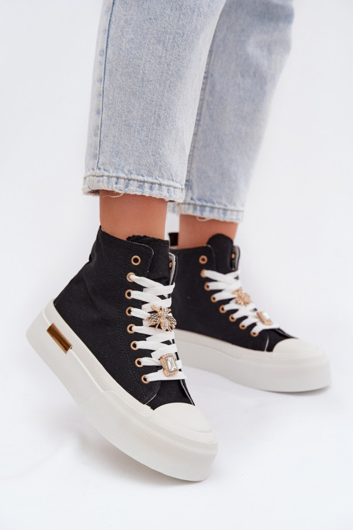 Scarpe casual nere con piattaforma e fibbie Gracella