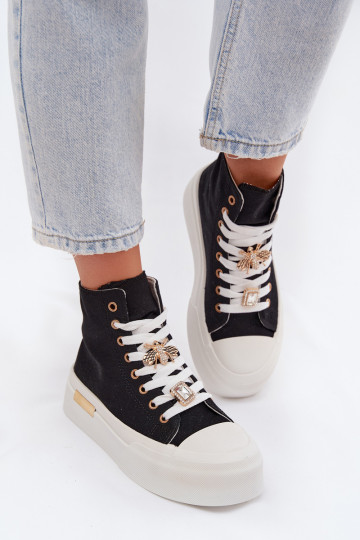 Scarpe casual nere con piattaforma e fibbie Gracella 2