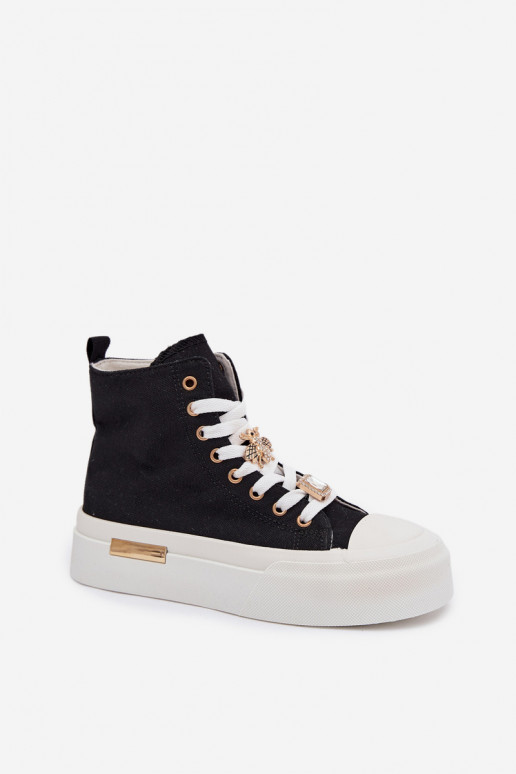 Scarpe casual nere con piattaforma e fibbie Gracella