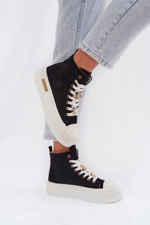 Scarpe casual nere con piattaforma e fibbie Gracella