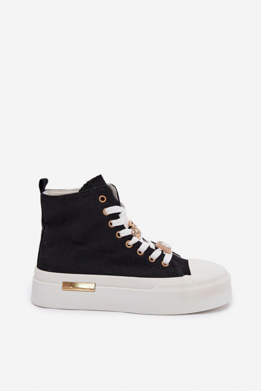 Scarpe casual nere con piattaforma e fibbie Gracella