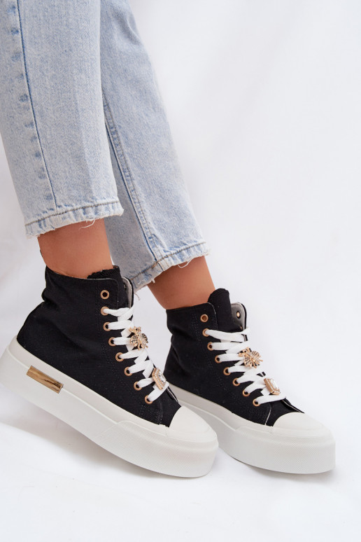 Scarpe casual nere con piattaforma e fibbie Gracella