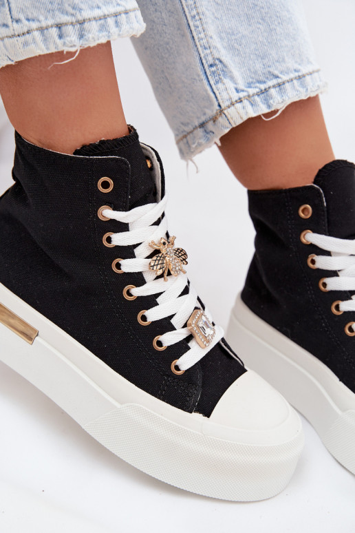 Scarpe casual nere con piattaforma e fibbie Gracella