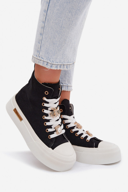 Scarpe casual nere con piattaforma e fibbie Gracella