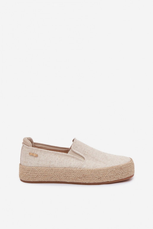 Espadrillas beige con piattaforma Big Star TT274089