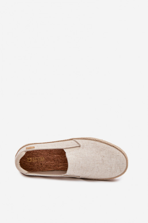 Espadrillas beige con piattaforma Big Star TT274089