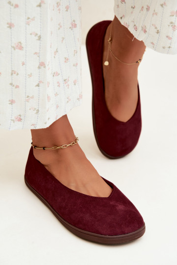 Ballerine da donna Barefoot in colore bordeaux Hollin 2