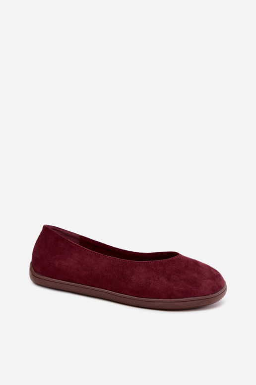 Ballerine da donna Barefoot in colore bordeaux Hollin