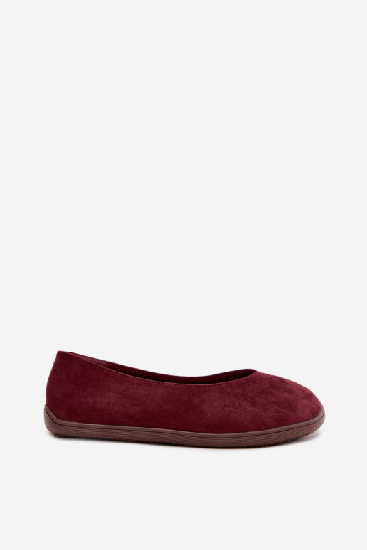 Ballerine da donna Barefoot in colore bordeaux Hollin