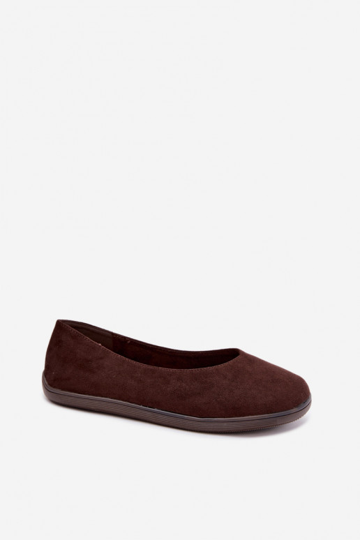 Ballerine da donna Barefoot in colore cioccolato Hollin