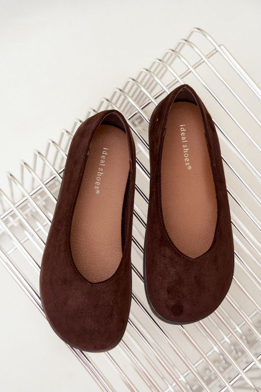 Ballerine da donna Barefoot in colore cioccolato Hollin