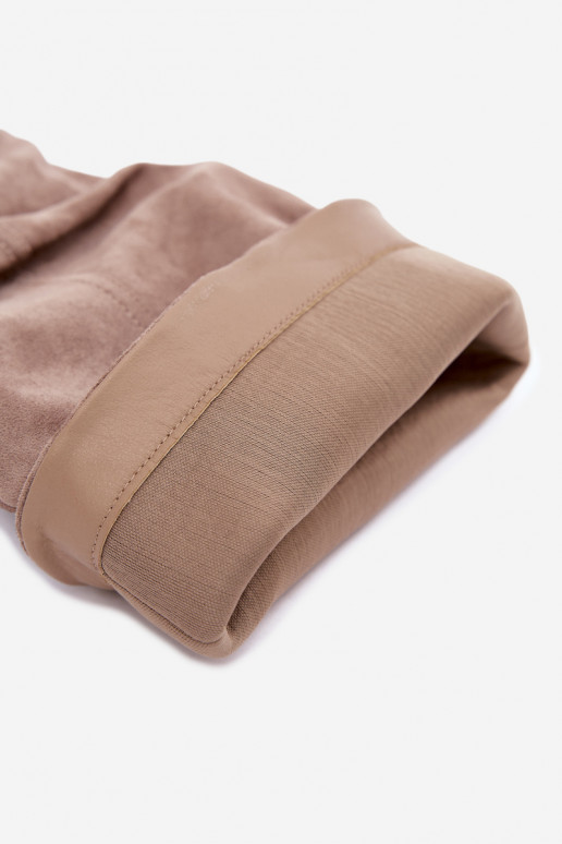 Stivali chaki con tacco e rouches Jensy