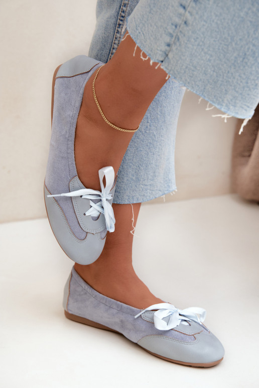Ballerine sportive blu con dettagli eleganti Peonia