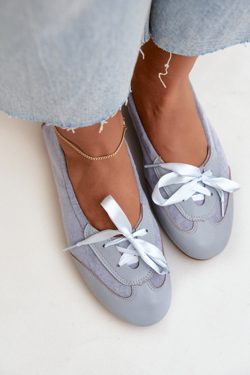 Ballerine sportive blu con dettagli eleganti Peonia