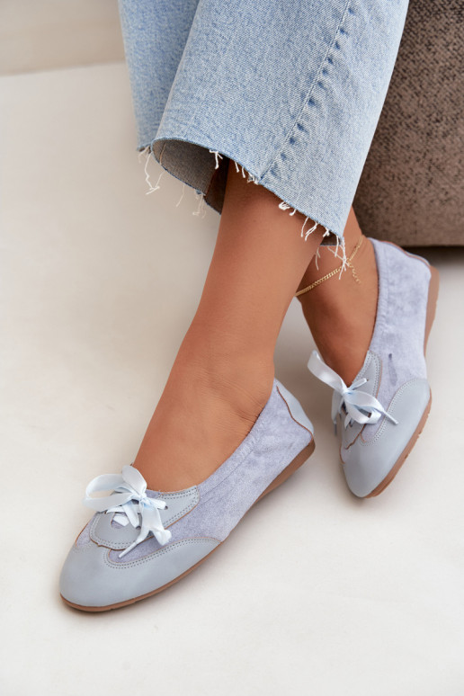 Ballerine sportive blu con dettagli eleganti Peonia