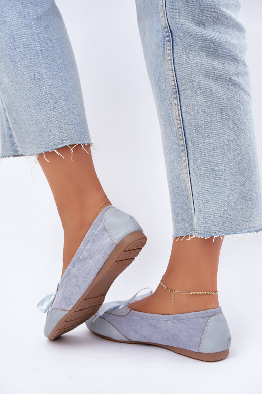 Ballerine sportive blu con dettagli eleganti Peonia
