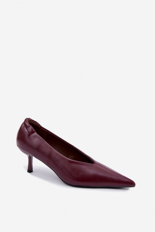Tacchi con ricami ed elementi decorativi color bordeaux Dalis
