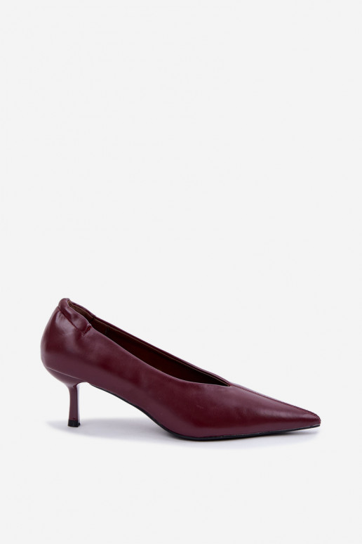 Tacchi con ricami ed elementi decorativi color bordeaux Dalis