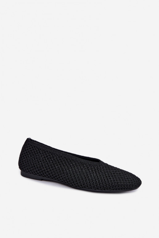 Ballerine con motivi e rete color nero Calmore