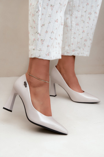Ballerine verniciate Vinceza 62328 grigie 2