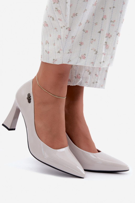 Ballerine verniciate Vinceza 62328 grigie