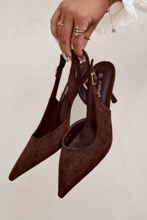 Sandali in suede sintetico Czekolado Cassy con tacco sottile