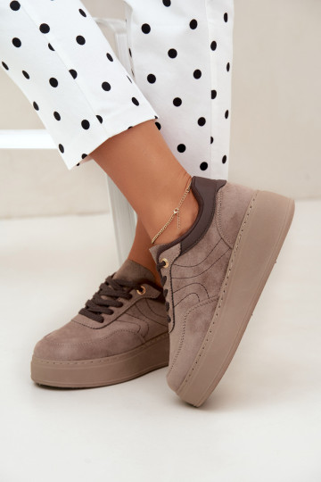 sneakers con piattaforma in sabbia Tai turivra