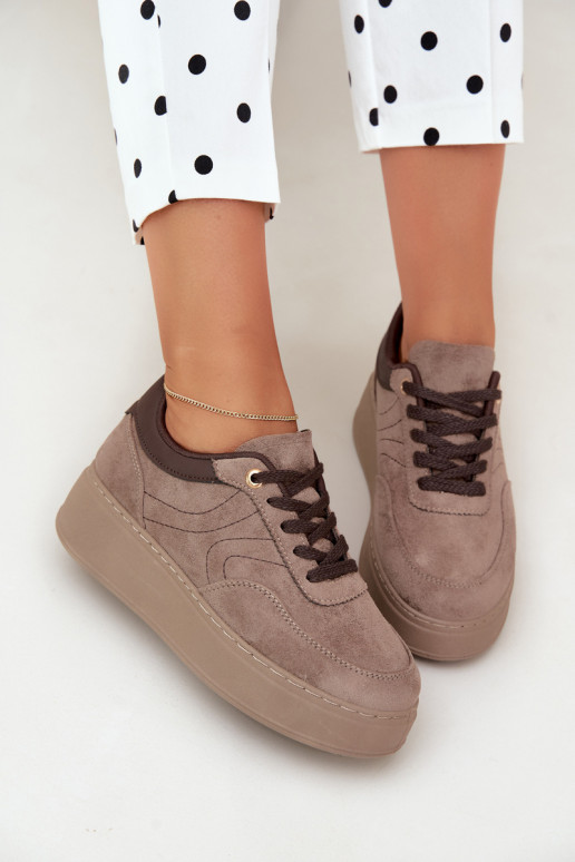 sneakers con piattaforma in sabbia Tai turivra