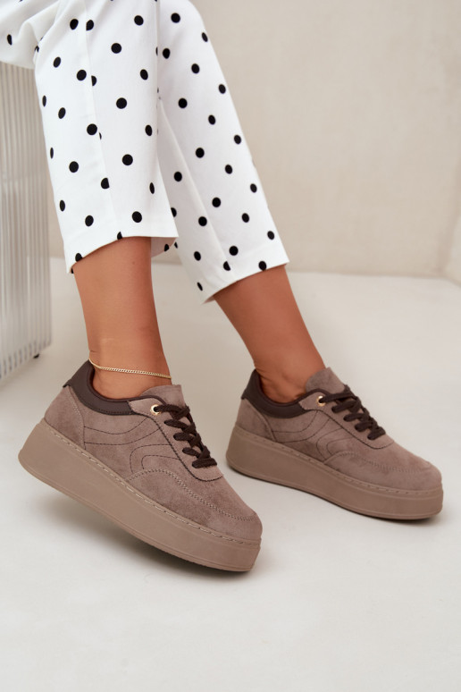 sneakers con piattaforma in sabbia Tai turivra